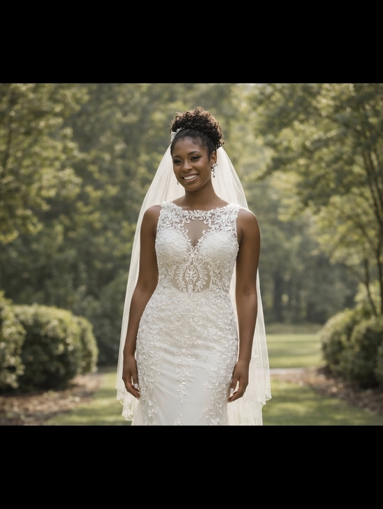 Dresses & Skirts - Ivory Lace Appliqué Sleeveless Wedding Dress